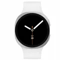 Samsung Galaxy Watch8 44 mm silber intelligente Uhr mit Sportband Gummi weiß