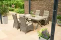 Siena Garden Garten-Essgruppe »Corido Move« mit Sincro Ausziehtisch, (Set, 9-tlg., inkl. Kissen und Move-Funktion), 4x Sessel, AZ-Tisch: 100x 200-260x 77 cm