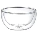 2er Set doppelwandige Glasschalen 220ml  Perfekte Eleganz für Ihre Desserts Transparent