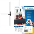 HERMA 4603 Flaschenetiketten, 40 Blatt, 90 x 120 mm, 4 pro A4 Bogen, 160 Stück,