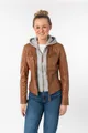 Mauritius Lederjacke NOLA Two-in-One Style - mit abnehmbarer Jersey-Kapuze