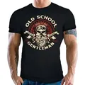 GASOLINE BANDIT® T-Shirt Original Biker Racer Shirt: Old School Gentleman schwarz 3XL
