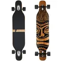 FunTomia Longboard mit 3 Flex Stufen Drop Through Cruiser Komplettboard Mach1 Speed Kugellager T-Tool