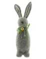 Dekoleidenschaft Osterhase "Filz" grau, 50 cm groß, Hasenfigur Deko, Osterdeko Figur, Osterfigur