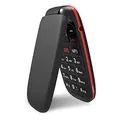ukuu Klapphandy 1,8" GSM Mobiltelefon Dual SIM Seniorenhandy ohne Vertrag mit großen Tasten und Batterie mit großer Kapazität Kinderhandy - Schwarz, vodafone