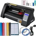 VEVOR Vinyl Schneideplotter 375 mm, Folienschneider Max. Schnittbreite 285 mm, Plottermaschine Signmaster-Software, Plotter Windowskompatibel, Foli...