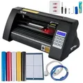 VEVOR Vinyl Schneideplotter 375 mm, Folienschneider Max. Schnittbreite 285 mm, Plottermaschine Signmaster-Software, Plotter Windowskompatibel
