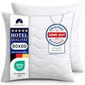 Gentle North Hochwertige Kopfkissen 80x80 cm groß in Hotelqualität - 2er Set Flauschige, gut gefüllte Schlafkissen für Allergiker geeignet (Ökotex 100 Zertifiziert) - 60° Waschbar