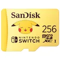 SanDisk SDSQXAO-256G-GN6ZK microSDXC-Karte, lizenziert für Nintendo Switch, Pokémon-Edition, Pikachu, 256 GB