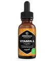 Vitamin A Tropfen hochdosiert 5000 IE pro Tagesdosis, 50 ml (1700 Tropfen), Retinol flüssig & vegan, Natürliche Nahrungsergänzung ohne Zusatzstoffe, hohe Bioverfügbarkeit, Made in Germany
