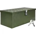 Deichselbox Grün Werkzeugkasten Truckbox Alu Box Anhänger Kiste mit Deckel Abschließbar Alubox Transportbox Werkzeugbox Aluminium Aufbewahrungsb... - Grün