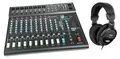 Kompakter 10-Kanal Mixer mit 10 Eingängen DSP Fußschalter Eingang & DJ-Kopfhörer
