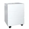 riess-Ambiente Moderner Rollcontainer Big Deal 45cm weiß Hochglanz 3 Schubladen Aktenschrank Druckertisch Büroschrank Rollwagen Beistelltisch Aktencontainer