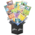 100 Karten Set - Pokemon Karten Englisch – Originale Pokemon Sammelkarten inkl. 12 Holo/Reverse Holo + 100 Kartenhüllen – Keine Duplikate – Sammelkarten Geschenkbox – Geschenk für Kinder & Sammler