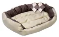 Best For Pets Orthopädisches Hundebett 65x80cm mit Qualität Deluxe Cappuccino 5 Große Hundekissen Ortho-Medic VISCO Kissen
