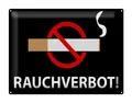 Blechschild Hinweis 40x30 cm Rauchverbot Metall Deko Schild tin sign