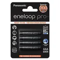 Panasonic eneloop pro, Ready-to-Use Ni-MH Akku, AAA Micro, 4er Pack, min. 930 mAh, 500 Ladezyklen, mit extrastarker Leistung und geringer Selbstentladung, wiederaufladbare Akku Batterie