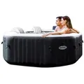 INTEX 28458 Whirlpool PureSPA Jet + Bubble Deluxe (octagon,onyx black, Ø201 außen/Ø150cm innen) App Steuerung