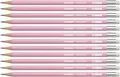 STABILO - Bleistift mit Radierer - Swano Pastel - Härtegrad HB - 12er Pack - pink
