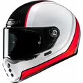 HJC V10 Hodu Helm, schwarz-weiss-rot, Größe M für Männer