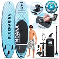 Stand Up Paddle Board Moana | SUP Board - inkl. Paddel, Pumpe & Rucksack - Standup Surfbrett aufblasbar - Kajak - Paddling Board - 325x85x15 cm