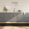 vidaXL Teppich Rechteckig Schwarz 60x1000 cm Bambus