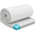 ELONEO, Topper Gel Topper Memory Schaum 90x200, 140x200, 180x200 und mehr 8cm hoch &, 5 cm hoch, Gel, für Hausstauballergiker, schadstoffgeprüft, waschbar 180 cm x 200 cm x 5 cm