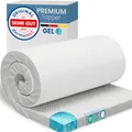 ELONEO Gel Topper 180x200cm, Matratzentopper aus 5 cm hohem Gel-Memory- Schaum, atmungsaktiver 3D-Netz Bezug, Bequeme Matratzenauflage für Bett und Boxspringbett inkl. Eckschlaufen