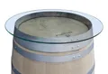 Temesso Glasplatte für Weinfass - Tischplatte aus Glas in verschiedenen Größen ab Durchm (D: 70 cm)