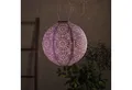 Lights4fun LED Laterne Tyvek Solar Lampion lila