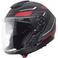 Schuberth J2 Sigma Jethelm, schwarz-grau-rot, Größe M für Männer