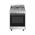 Standherd 60 cm Smeg Classici Elektrisch Backofen / Gas Kochfeld CX60GMX Stahl