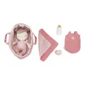 Little Dutch Stoffpuppe Babypuppe im Tragekorb mit magnetischem Schnuller und Trinkflasche und viel Zubehör Rosa rosa - Little pink Flowers