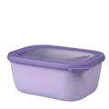 Mepal Multi Bowl Cirqula Rectangular - Mikrowellen Geschir - Geeignet als Luftdichte Aufbewahrungsbox für den Kühlschrank, Mikrowellengeschirr & als Frischhaltedosen - 1500 ml - Vivid lilac