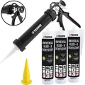 3x TECPO KLEBE UND DICHTSTOFF UNIVERSAL FLEX SEAL 522 WEIß 1K MS...
