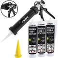 TECPO KLEBE UND DICHTSTOFF UNIVERSAL 3x480g FLEX SEAL WEIß 1K KLEBER + PRESSE