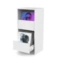 Glorious Vinyl Vault - Schallplattenschrank mit Soft-Closing-Schubladen für 12-Zoll-LPs, Wohnzimmer und Studio Regal, Modulares Design, 160 LPs Kapazität, White