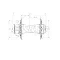White Industries XMR+ Disc 6-Loch BOOST Nabe VR, 110x15mm, 32 L., polished silve