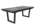 Gartentisch Nizza Ausziehtisch mit Synchronauszug 200/260x100x75cm V-Fuß Keramik Anthrazit