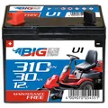 BIG U1 AGM 12V 30Ah 310A/EN Rasentraktor Rasenmäher Aufsitzmäher Batterie