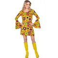 W WIDMANN MILANO Party Fashion - Kostüm 70er Jahre Kleid, Hippie, Reggae, Flower Power, Disco Fever, Faschingskostüme