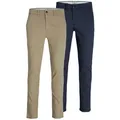 Jack & Jones Chinohose SLIM FIT MARCO 2PCS (Packung, 2-tlg., 2er-Pack) beige 27
