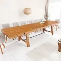 riess-ambiente Massiver Esstisch FINCA 300-400cm vintage braun verlängerbar recyceltes Pinienholz Esszimmertisch Tisch Konferenztisch - Braun