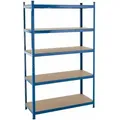 Steckregal Werkstattregal Kellerregal Schwerlastregal Metallregal Lagerregal Blau / 200x120x50cm 875kg