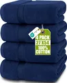 4erPack Badetücher Set Premium 100% ringgesponnene Baumwolle 69 x 137 cm Han...