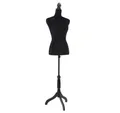 vidaXL Schneiderpuppe Damenbüste Schneiderpuppe Büste Torso Angezogen Mannequin Schwarz