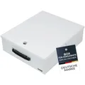 HMF 142-07 Abschließbare XL Dokumentenkassette für Ordner | DIN A4 / B4 | Lichtgrau