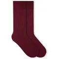 von Jungfeld Socken Merino Merinowolle 35-46 Unisex (1-Paar, 1 Paar) Winter Thermosocken Damen & Herren Wandersocken rot 41-46