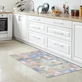CARPETIA Küchenläufer Küchenteppich Küchenmatte Küchenvorleger Fliesenoptik modernes Design rutschfest & waschbar Größe: 80x150 cm