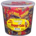 Haribo Happy Cola Mini-Beutel, Runddose, 200 Stück (2 x 980g)